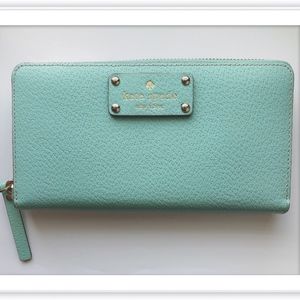 Kate Spade Mint Neda GroveStreet Zip Around Wallet
